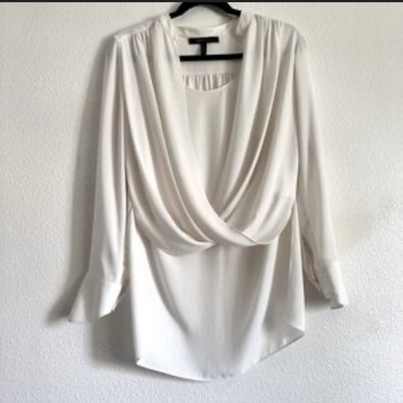 BCBGMaxAzria Jaklyn Draped Front Blouse size XS - Picture 3 of 5